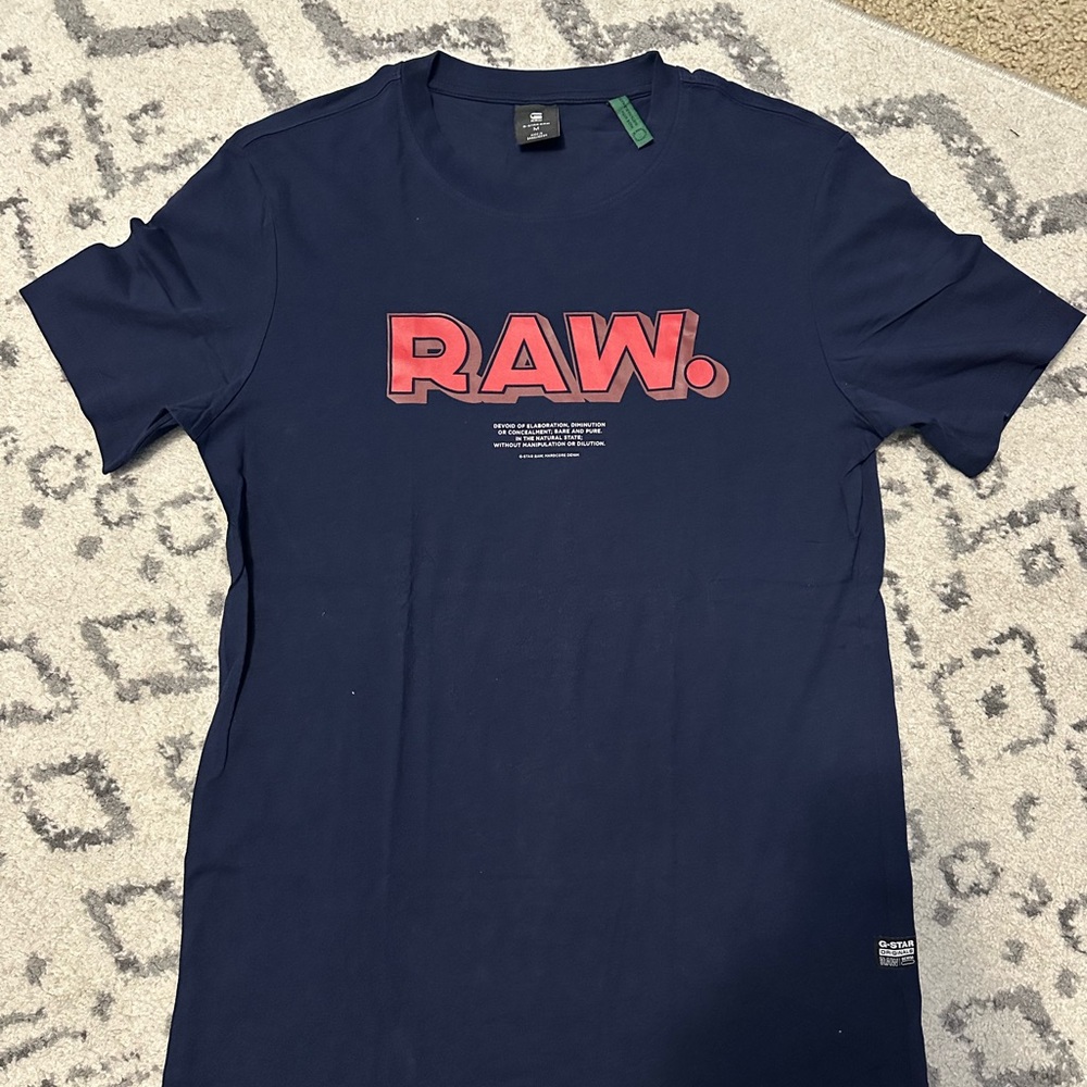 G-Star Dark Blue Tee with Red Logo